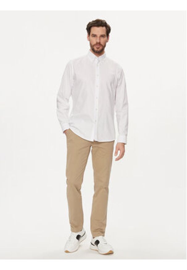 BOSS - Boss Koszula Rickert 50489341 Biały Regular Fit. Kolor: biały. Materiał: bawełna