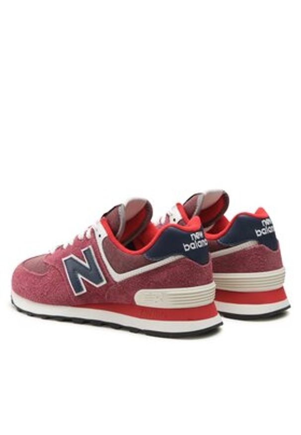 New Balance Sneakersy U574RX2 Bordowy. Kolor: czerwony. Materiał: skóra, zamsz. Model: New Balance 574