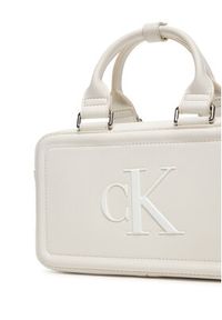 Calvin Klein Torebka Bold Ck Bauletto Crossbody LV04F3411G Biały. Kolor: biały. Materiał: skórzane #4