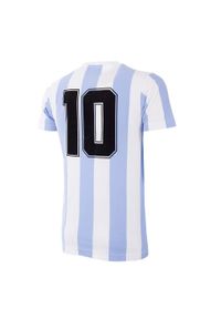 COPA FOOTBALL - Argentyna koszulka z dekoltem w serek z 1982 roku. Typ kołnierza: dekolt w serek. Kolor: biały. Sport: piłka nożna