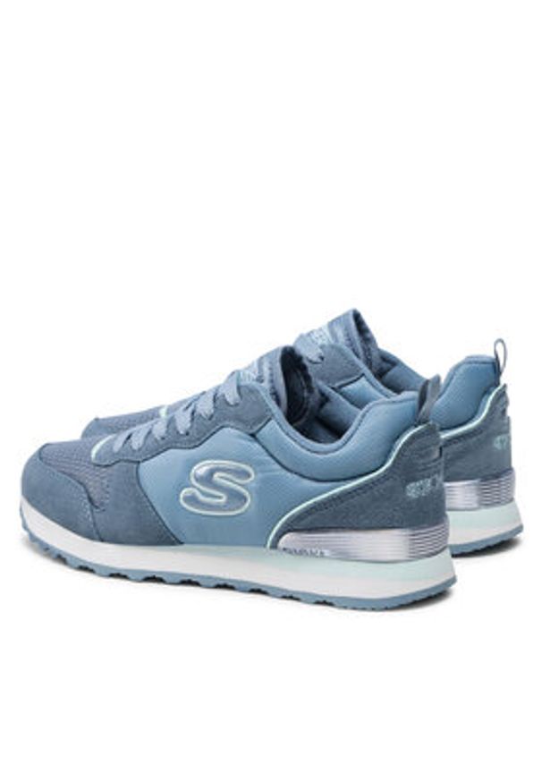 skechers - Skechers Sneakersy Step N Fly 155287/SLT Niebieski. Kolor: niebieski. Materiał: skóra, zamsz