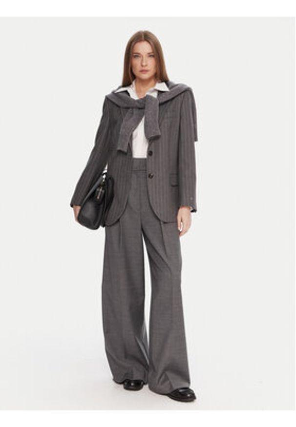 TOMMY HILFIGER - Tommy Hilfiger Marynarka WW0WW48262 Szary Relaxed Fit. Kolor: szary. Materiał: syntetyk