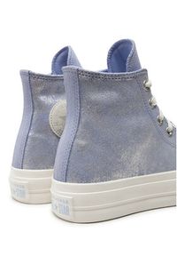Converse Trampki Chuck Taylor All Star Lift Platform Suede Shimmer Hi A11549C Fioletowy. Kolor: fioletowy. Materiał: skóra, zamsz. Obcas: na platformie #5
