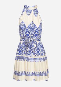 Born2be - Niebieska Sukienka z Odkrytymi Ramionami i Paskiem w Stylu Boho Tdivisa. Okazja: na co dzień. Kolor: niebieski. Typ sukienki: z odkrytymi ramionami. Styl: boho #7