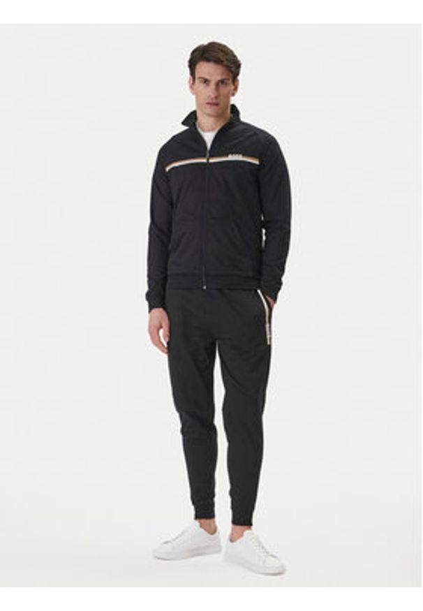 BOSS Bluza Authentic 50554779 Czarny Regular Fit. Kolor: czarny. Materiał: bawełna