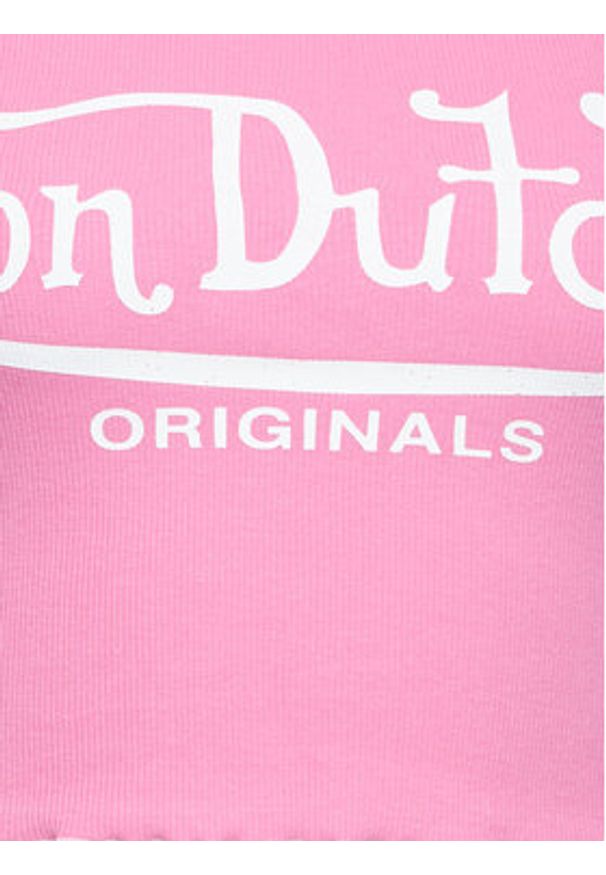Von Dutch Top Ashley 6231062 Różowy Slim Fit. Kolor: różowy. Materiał: bawełna