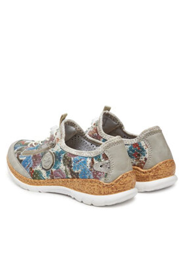 Rieker Sneakersy N42V1-40 Szary. Kolor: szary. Materiał: syntetyk, materiał
