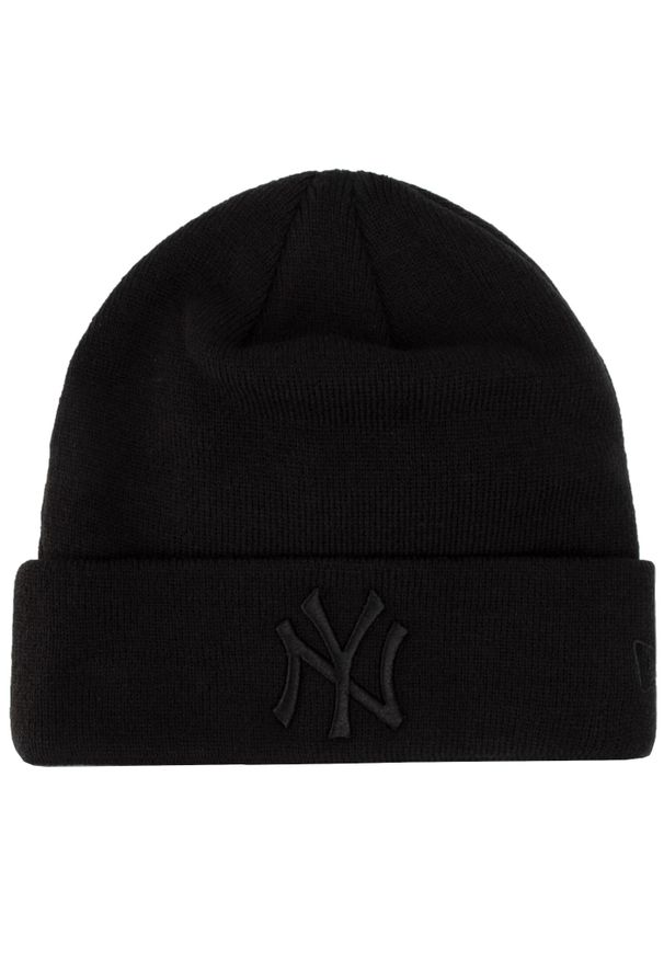 Bonnet tricot New Era MLB Essential New York Yankees. Kolor: czarny. Materiał: dzianina