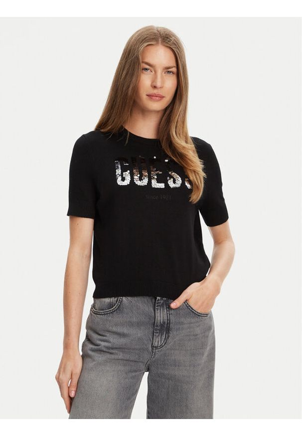 Guess Sweter W5YR25 Z2NQ2 Czarny. Kolor: czarny