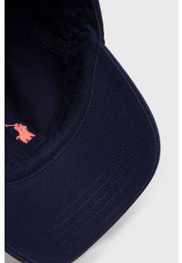 Polo Ralph Lauren czapka bawełniana 710812379002 kolor granatowy z aplikacją. Kolor: niebieski. Materiał: bawełna. Wzór: aplikacja #4