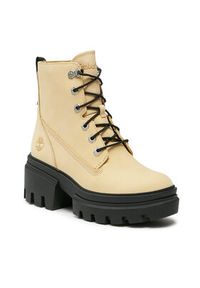 Timberland Botki Everleigh 6In Laceup TB0A61PZEF61 Żółty. Kolor: żółty. Materiał: nubuk, skóra #5