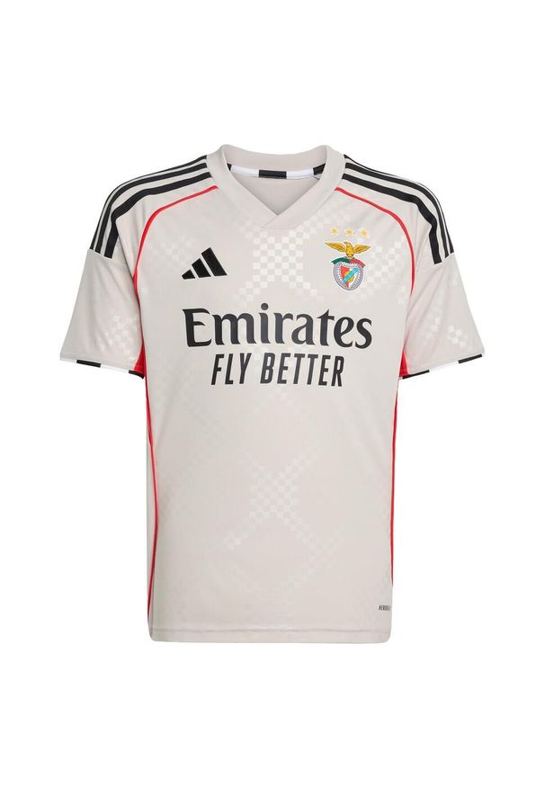 Adidas - Koszulka Benfica 25/26 Away Kids. Kolor: beżowy. Sport: piłka nożna