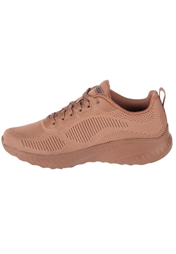 skechers - Buty do chodzenia damskie Skechers Bobs Squad Chaos Face Off. Zapięcie: sznurówki. Kolor: brązowy, różowy. Materiał: syntetyk, tkanina, materiał. Szerokość cholewki: normalna. Sport: turystyka piesza
