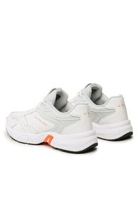Calvin Klein Jeans Sneakersy Retro Tennis High/Low Frequency YM0YM00637 Biały. Kolor: biały. Materiał: skóra