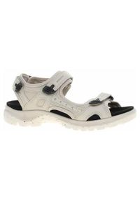 ecco - Buty do chodzenia damskie Ecco 82218302163. Zapięcie: rzepy. Kolor: beżowy. Materiał: materiał. Sezon: lato. Sport: turystyka piesza