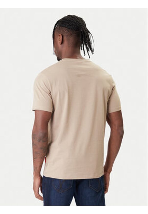 JOOP! Jeans T-Shirt 32Alphis 10011152 30045926 Beżowy Modern Fit. Kolor: beżowy. Materiał: bawełna