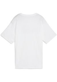 Koszulka Puma Ess No. 1 Logo Relaxed Tee, Kobiety. Kolor: biały. Materiał: bawełna, materiał