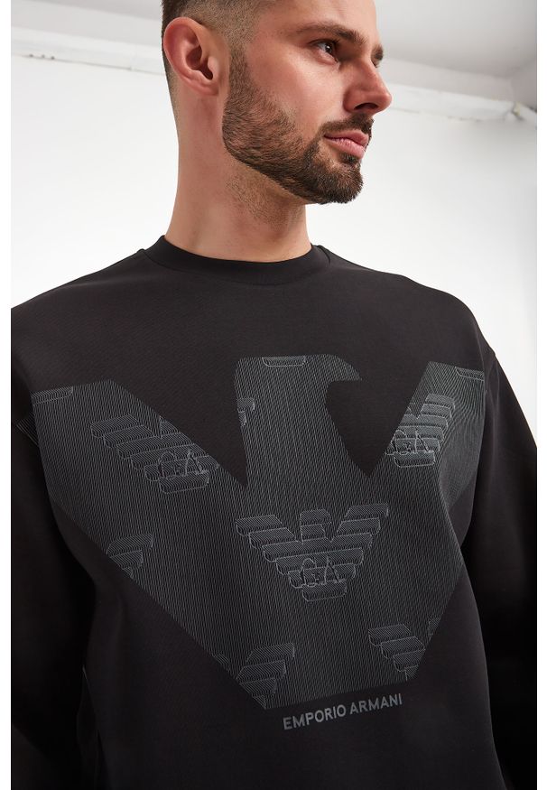 Emporio Armani - Bluza EMPORIO ARMANI. Materiał: bawełna, tkanina. Długość: długie. Wzór: nadruk