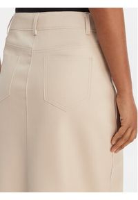 Morgan Spódnica z imitacji skóry 261-JILFIT Beżowy Slim Fit. Kolor: beżowy. Materiał: skóra #4