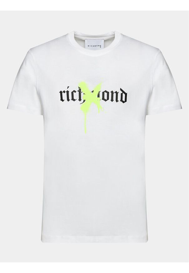 Richmond X T-Shirt Ulsoy UMP24052TS Biały Regular Fit. Kolor: biały. Materiał: bawełna
