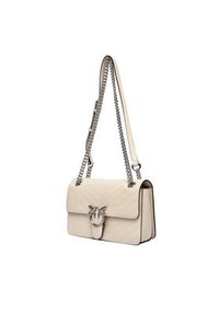 Pinko - PINKO Torebka Love One Light Mini Al 25-26 PLTT 106173 A2JC Écru. Kolor: kremowy. Materiał: skórzane #5