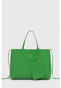 TOMMY HILFIGER - Tommy Hilfiger torebka kolor zielony. Kolor: zielony #1