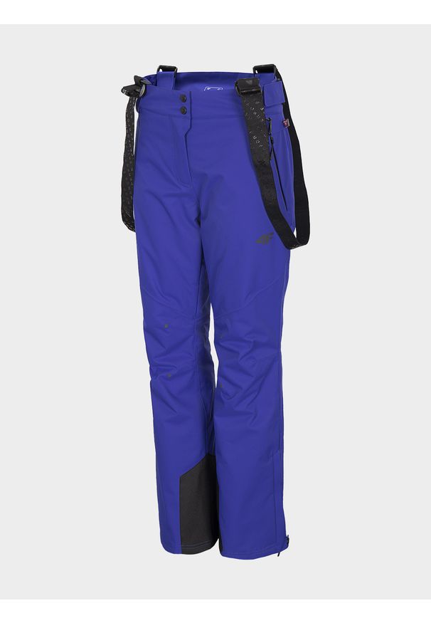 4f - Spodnie narciarskie damskie. Kolor: niebieski. Materiał: materiał, dzianina. Technologia: Dermizax. Sezon: zima. Sport: narciarstwo