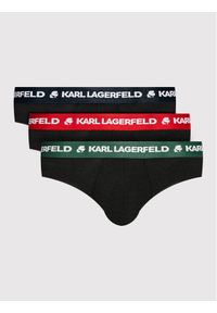 Karl Lagerfeld - KARL LAGERFELD Komplet 3 par slipów 220M2111 Czarny. Kolor: czarny. Materiał: bawełna