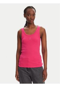 Hugo - HUGO Top Datamia 50514489 Różowy Slim Fit. Kolor: różowy. Materiał: bawełna