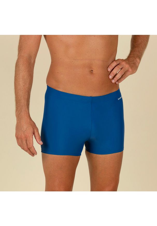 NABAIJI - Bokserki pływackie męskie Nabaiji 100 Basic. Kolor: niebieski. Materiał: materiał, poliester, elastan
