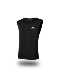 FJORK MERINO - Męski sportowy podkoszulek z merynosów. Kolor: czarny. Materiał: wełna. Sezon: lato. Sport: turystyka piesza
