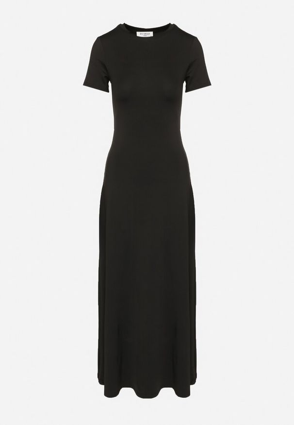 Born2be - Czarna Sukienka o Taliowanym Kroju z Krótkim Rękawem Liravise. Okazja: na co dzień. Kolor: czarny. Długość rękawa: krótki rękaw. Sezon: wiosna, lato. Typ sukienki: rozkloszowane. Styl: casual, elegancki, klasyczny