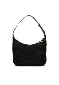Kazar - Czarna torebka na ramię z łączonych materiałów. Kolor: czarny. Wzór: gładki. Materiał: skórzane. Rozmiar: duże. Styl: elegancki, casual. Rodzaj torebki: na ramię #3