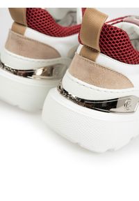 Baldinini Sneakersy | 098054XVERS | Kobieta | Biały, Czerwony. Kolor: biały, wielokolorowy, czerwony. Materiał: materiał, skóra