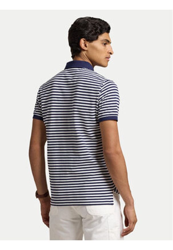 Polo Ralph Lauren Polo 710956682001 Granatowy Custom Slim Fit. Typ kołnierza: polo. Kolor: niebieski. Materiał: bawełna