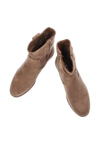 Brązowe Botki S.Barski Modne Obuwie Damskie W Stylu Boho. Okazja: na co dzień. Zapięcie: zamek. Kolor: brązowy. Materiał: materiał. Styl: boho #5