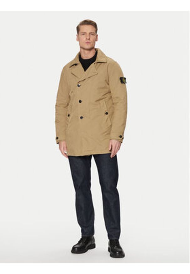 Stone Island Płaszcz przejściowy 811542149 Beżowy Regular Fit. Kolor: beżowy. Materiał: syntetyk