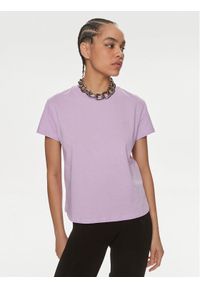 Patrizia Pepe T-Shirt 2M4373/J111-M495 Fioletowy Regular Fit. Kolor: fioletowy. Materiał: bawełna