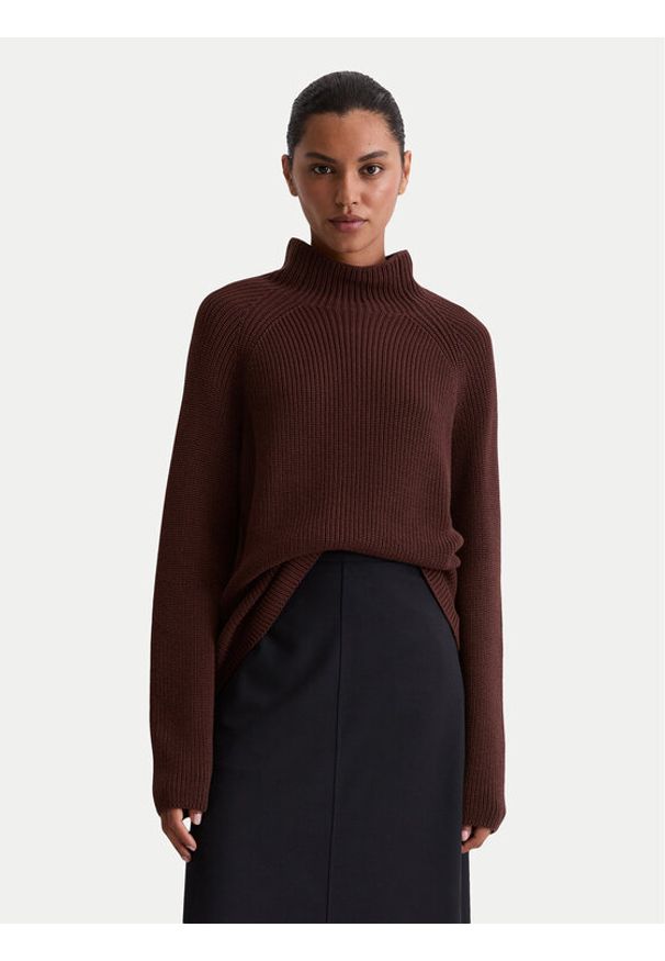 Marc O'Polo Golf 509 6059 60009 Bordowy Regular Fit. Typ kołnierza: golf, polo. Kolor: czerwony. Materiał: bawełna