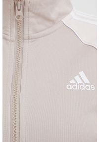 Adidas - adidas dres damski kolor beżowy. Kolor: beżowy. Materiał: dresówka #2