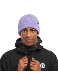 SIROKO - Czapka zimowa beanie męska Snowflake. Kolor: niebieski. Materiał: akryl, tkanina. Sezon: zima. Styl: sportowy #1