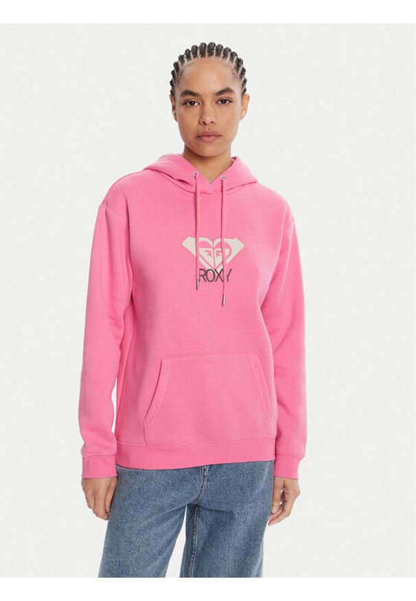 Roxy Bluza ERJFT05020 Różowy Regular Fit. Kolor: różowy. Materiał: syntetyk