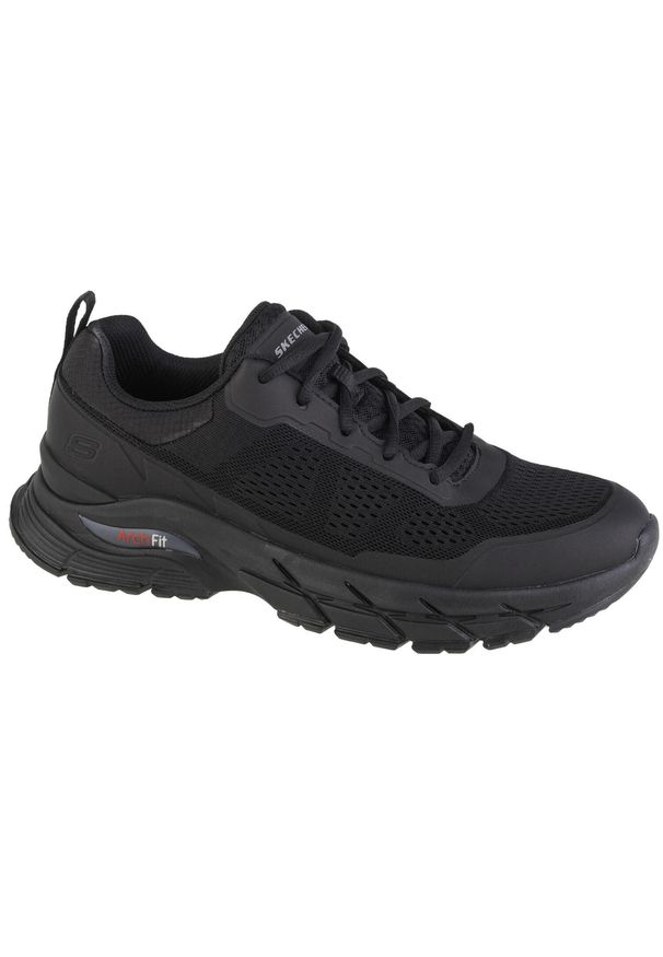 skechers - Buty do chodzenia męskie, Skechers Arch Fit Baxter - Pendroy. Zapięcie: sznurówki. Kolor: wielokolorowy, czarny. Materiał: guma, materiał, syntetyk, tkanina. Szerokość cholewki: normalna. Sport: turystyka piesza
