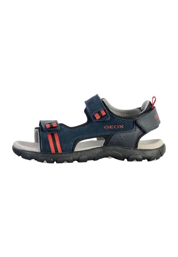 Geox - Sandały GEOX JR SANDAL STRADA A Niebieski. Kolor: niebieski. Materiał: tkanina, skóra. Sezon: lato
