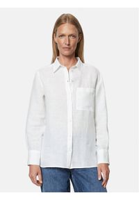 Marc O'Polo Koszula M03 1135 42427 Biały Regular Fit. Typ kołnierza: polo. Kolor: biały. Materiał: len #1