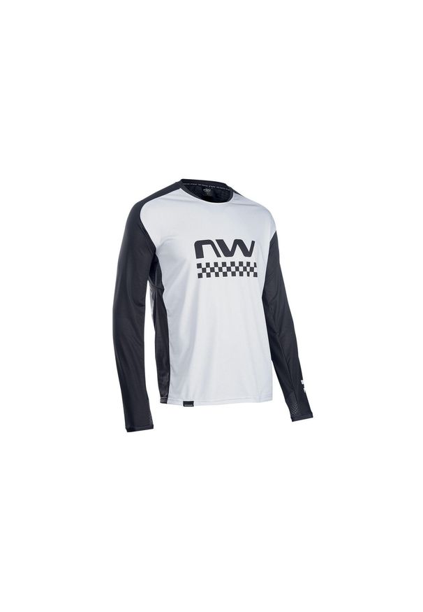 Koszulka rowerowa mtb NORTHWAVE EDGE Jersey LS jasna szara. Kolor: czarny, szary, wielokolorowy. Materiał: jersey. Sport: kolarstwo