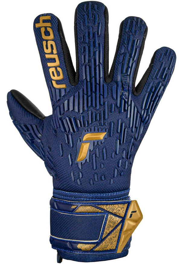 Reusch - Rękawice bramkarskie dziecięce REUSCH Attrakt Freegel Silver Junior. Kolor: żółty, wielokolorowy, niebieski