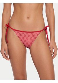 Hugo - HUGO Dół od bikini Monogram Side Tie 50555665 Różowy. Kolor: różowy. Materiał: syntetyk #1