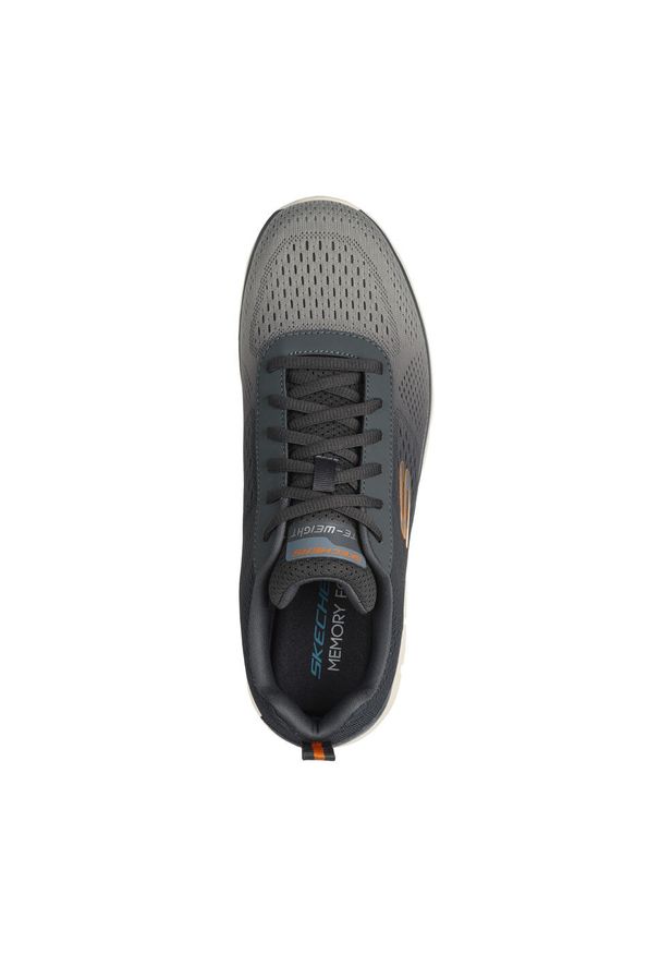 skechers - Buty do chodzenia męskie Skechers 232399LTGY. Zapięcie: sznurówki. Kolor: zielony. Materiał: guma, tkanina. Szerokość cholewki: normalna. Sport: turystyka piesza