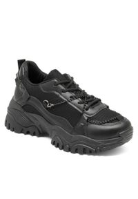 Sneakersy DeeZee TS5237-01 Black. Kolor: czarny. Materiał: materiał